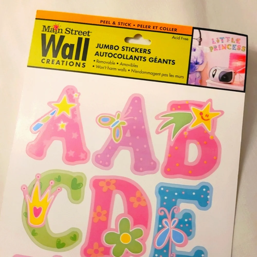 NEW Main Street Wall Creations Jumbo Wall Decals - Alphabet Collection